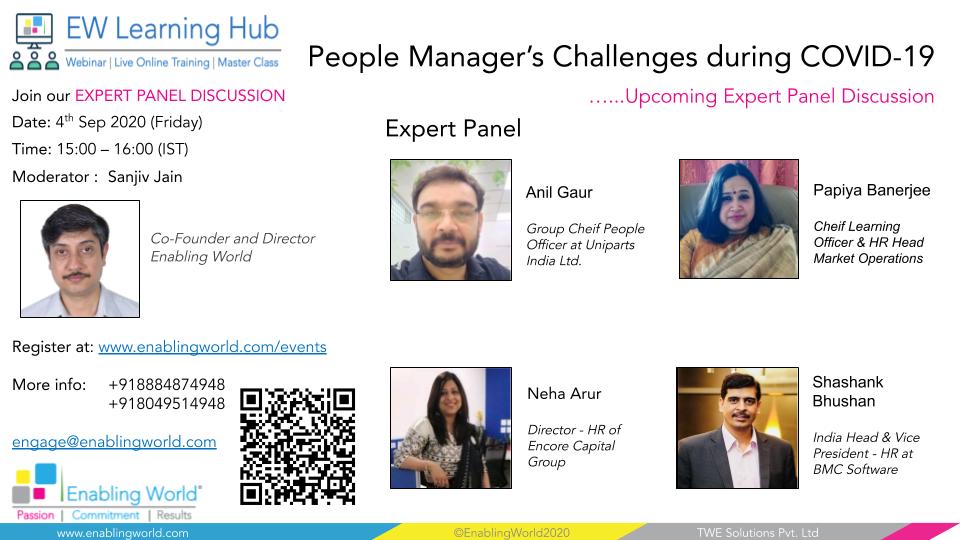 Expert Panel Discussion – People Manager’s Challenges during COVID-19