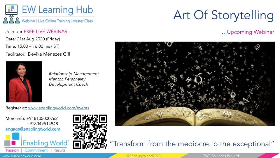 Webinar – Art of Storytelling