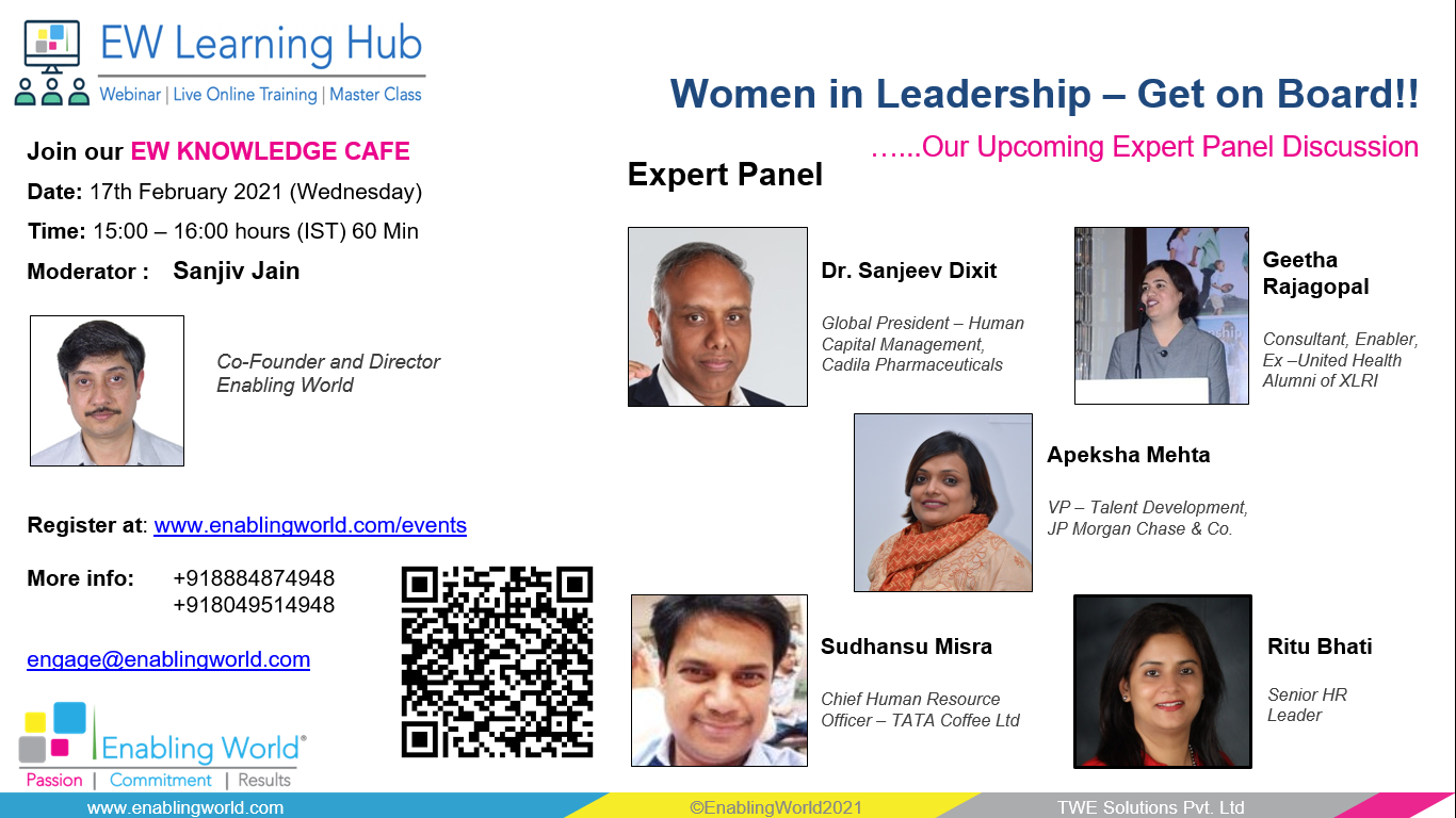 Expert Panel Discussion – Women in Leadership – Get on Board!!