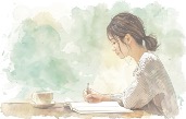woman writing
