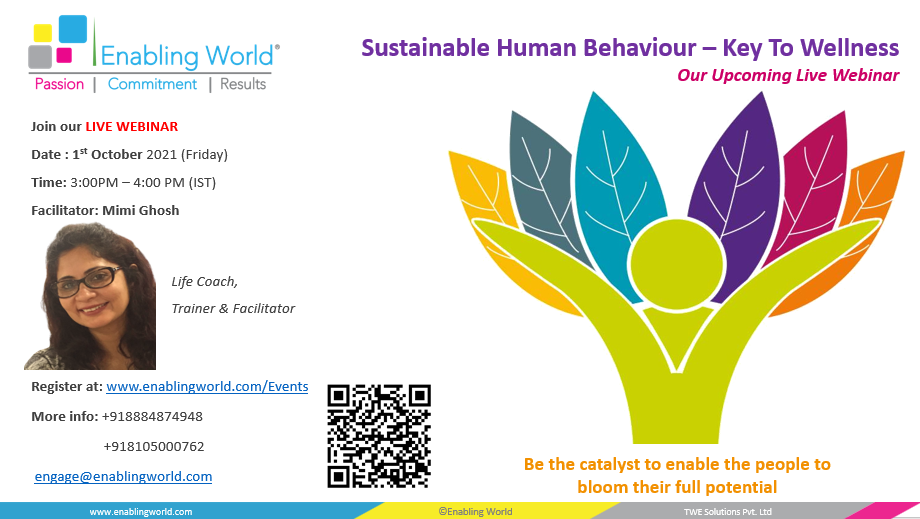 Free Live Webinar – Sustainable Human Behaviour – Key To Wellness