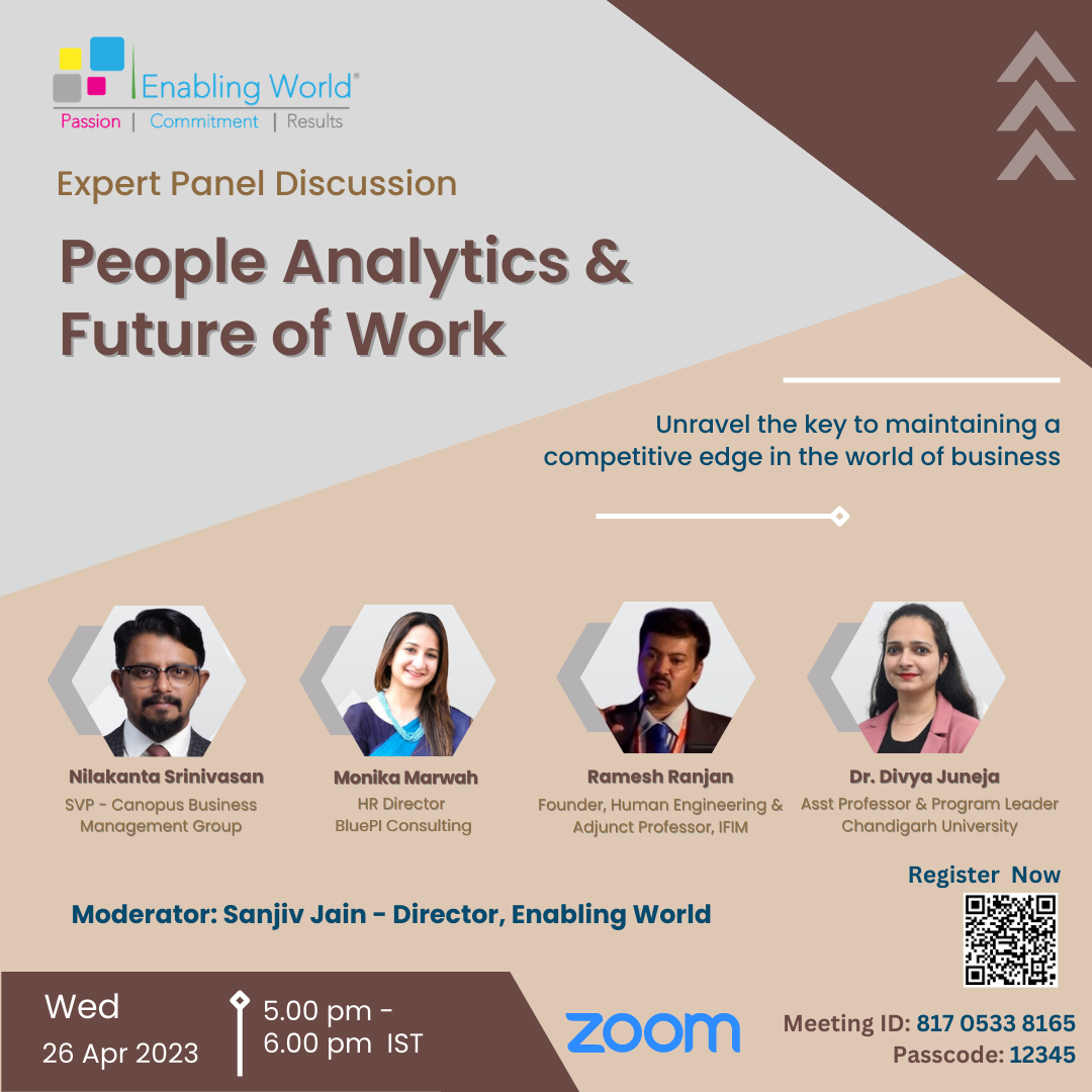 ‘People Analytics & Future of Work’ on 26th Apr, 5.00 PM