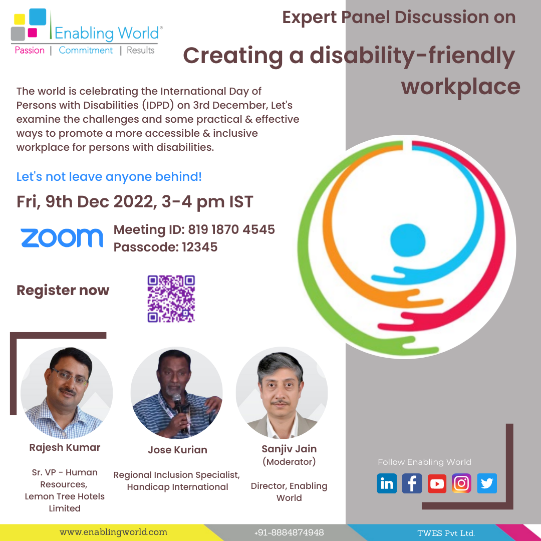 Expert Panel Discussion on “Creating a disability-friendly workplace”